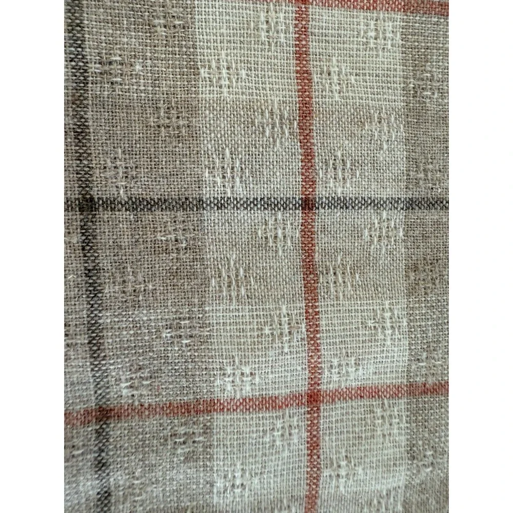 Vtg Tablecloth Set of 2 Plaid Woven Country Kitchen Decor 60